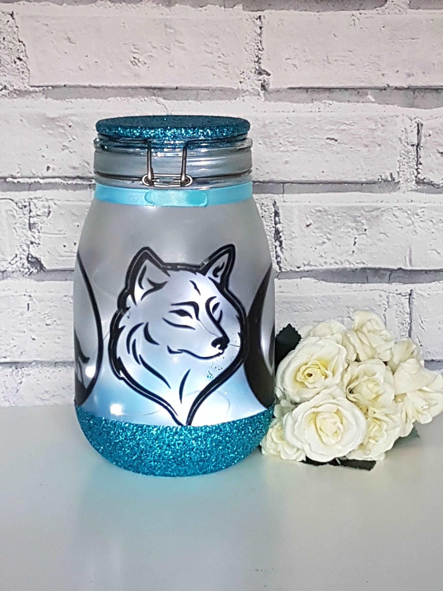 Large Personalised Wolf Light