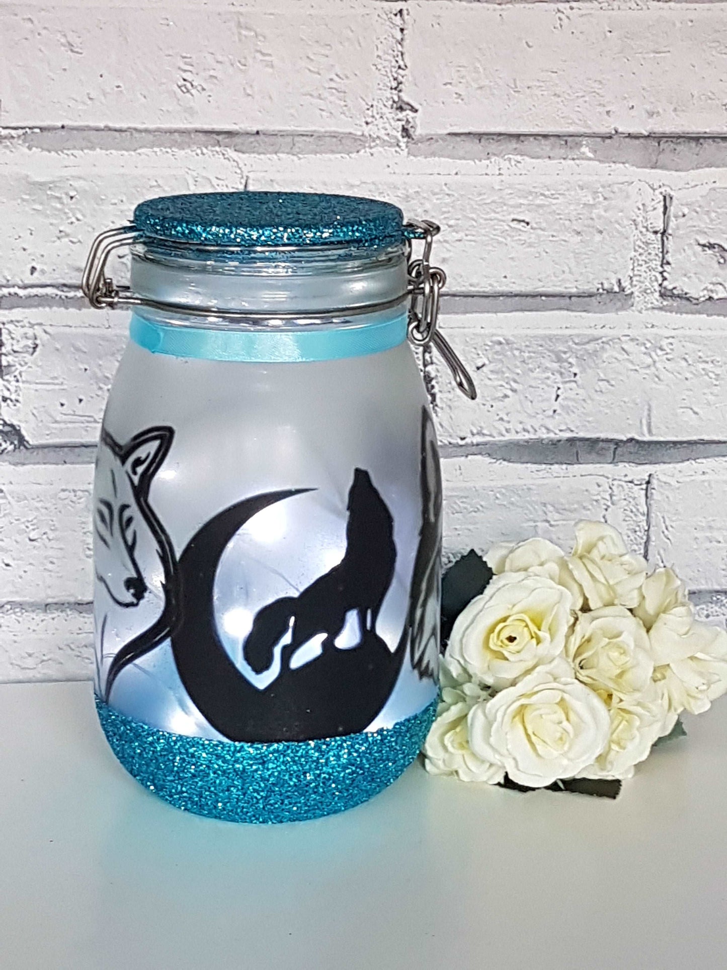Large Personalised Wolf Light
