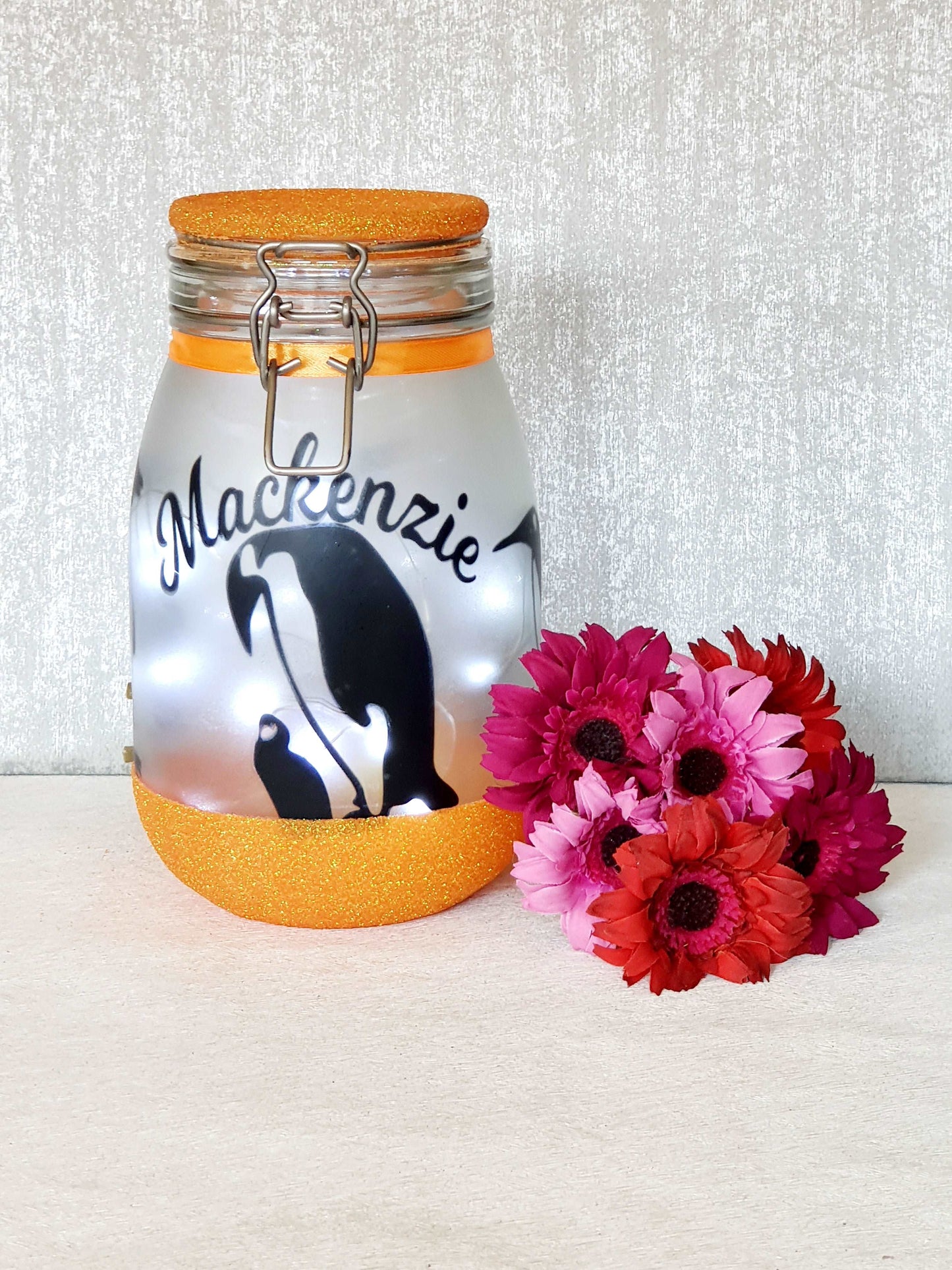 Large Personalised Penguin Themed Light