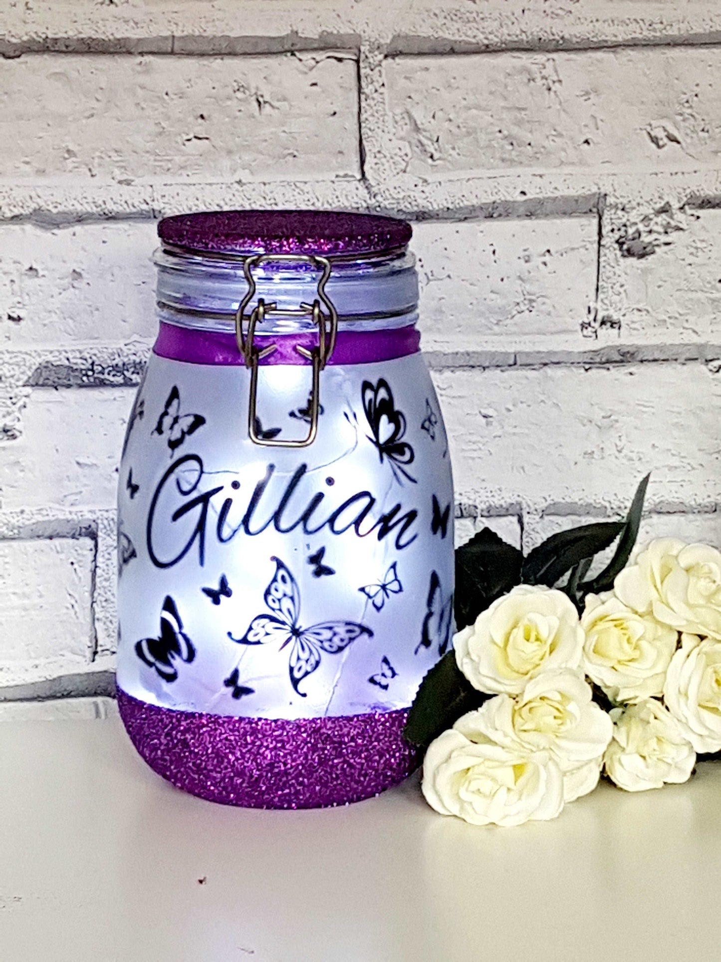 Large Personalised Butterfly Light