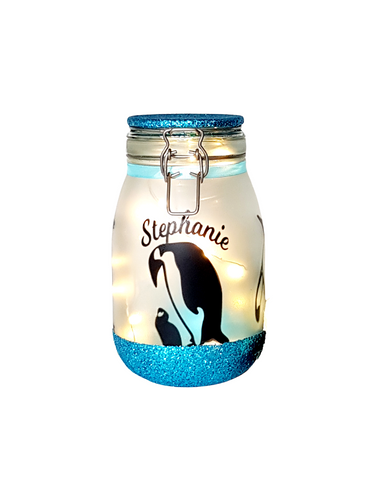 Large Personalised Penguin Themed Light
