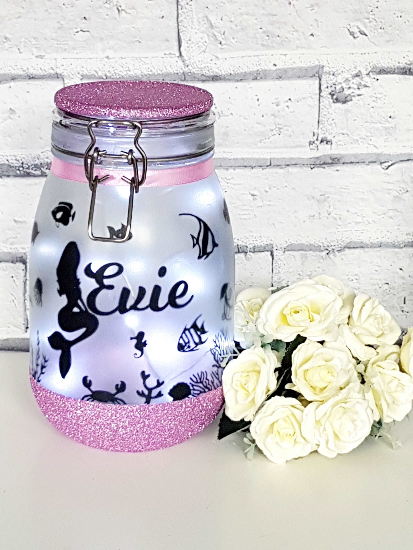 Large Personalised Mermaid Themed Light
