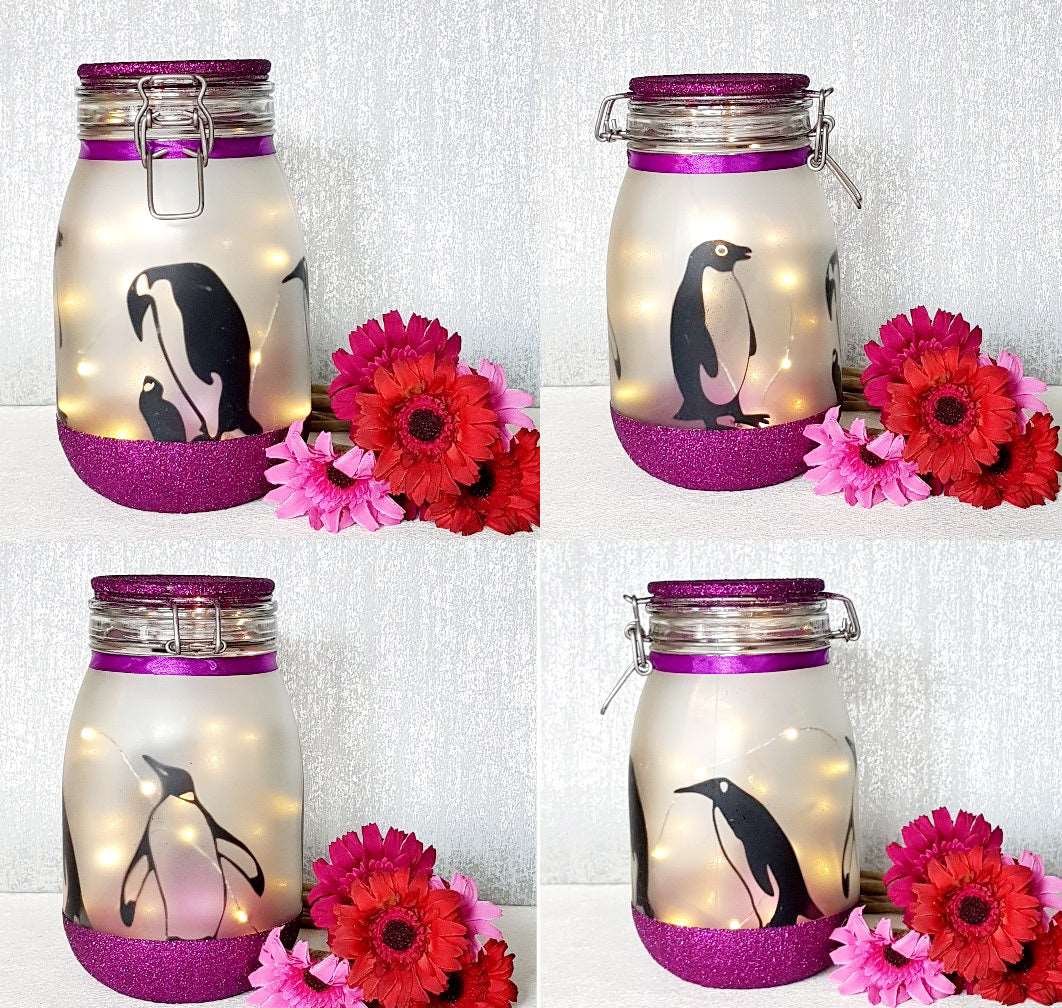 Large Personalised Penguin Themed Light