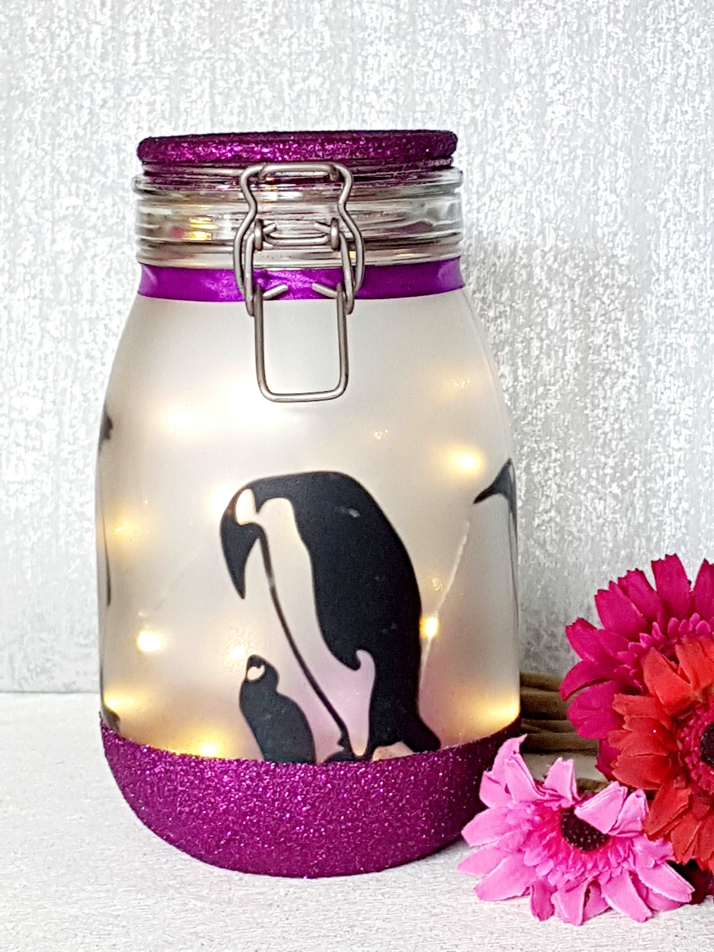 Large Personalised Penguin Themed Light