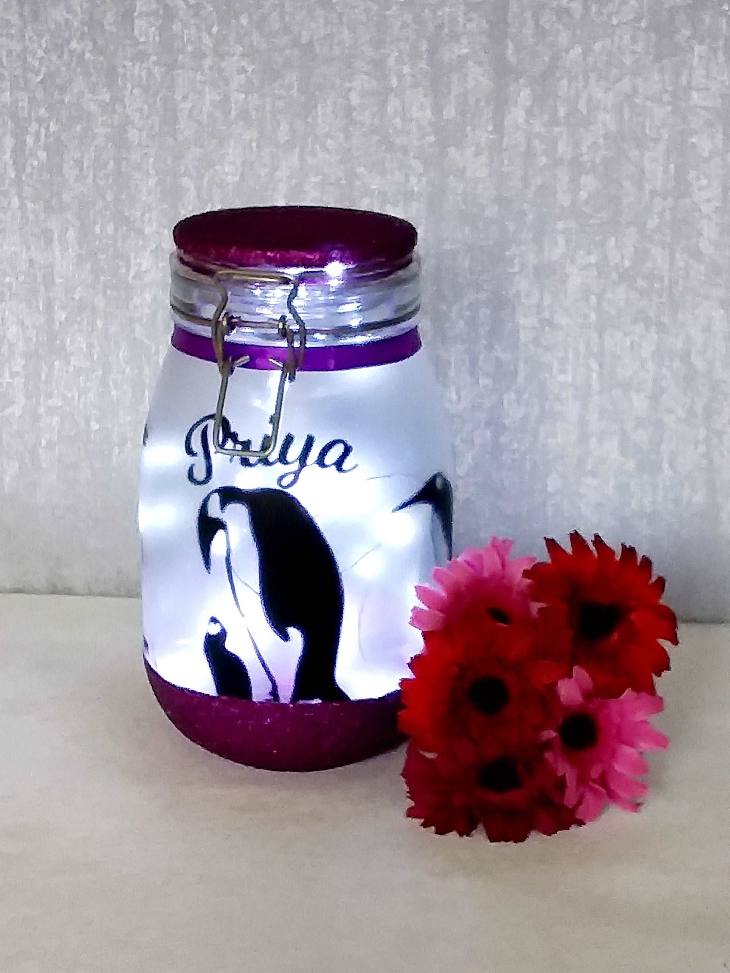 Large Personalised Penguin Themed Light