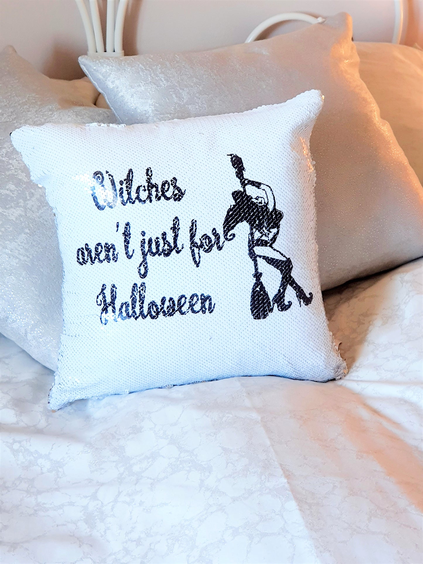 Witch Reversible Sequins Cushion