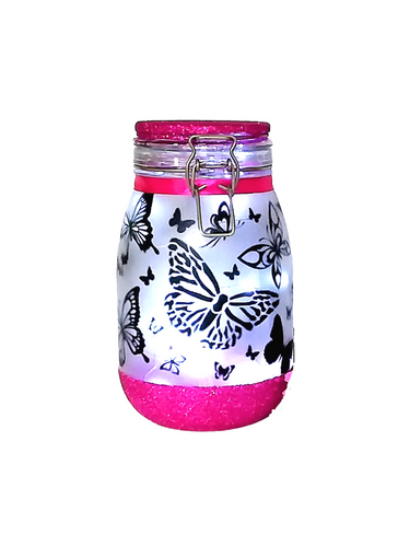 Butterfly Themed Light Jar - Large