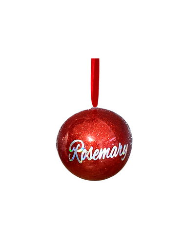 Large 10cm Personalised Glitter Christmas Bauble