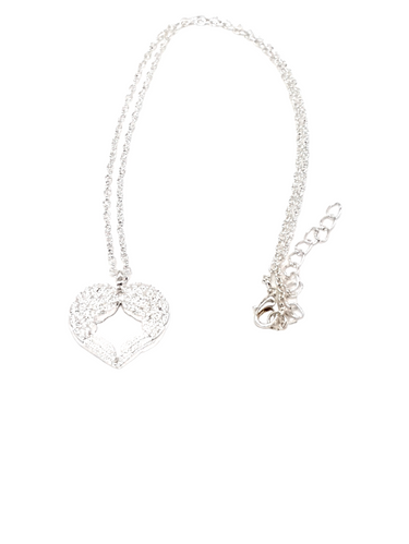 Silver-Plated Angel Wings Pendant and Chain - Embrace Divine Elegance