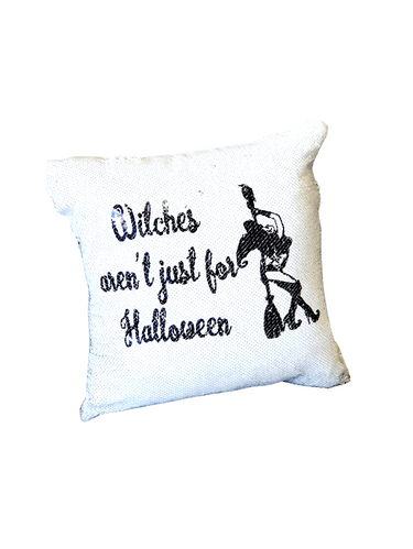 Witch Reversible Sequins Cushion