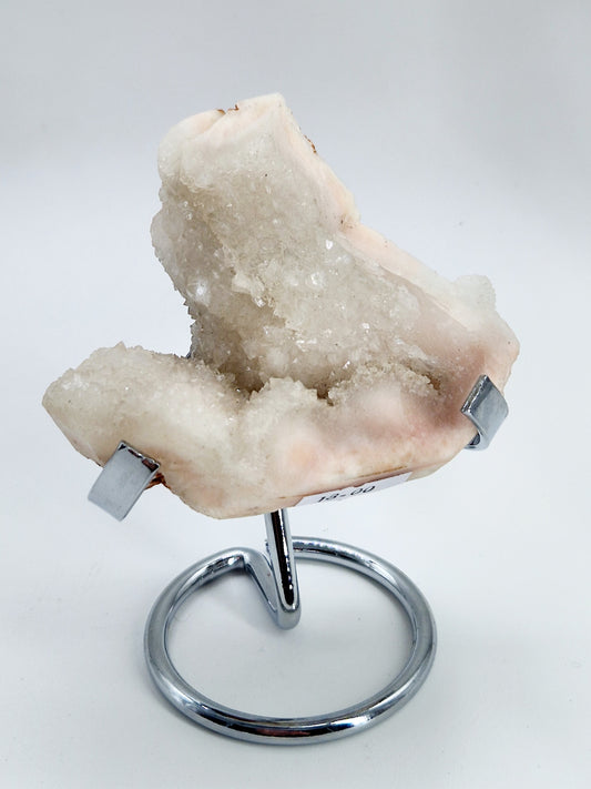 Raw Pink Amethyst with Quartz Sugar Druzy - Natural Beauty