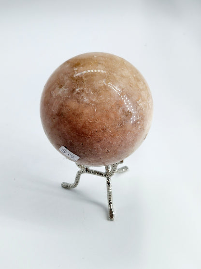 Pink Amethyst Crystal Sphere With Druze Centre - Large
