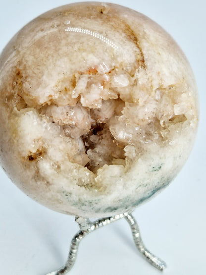 Pink Amethyst Crystal Sphere With Druze Centre - Large