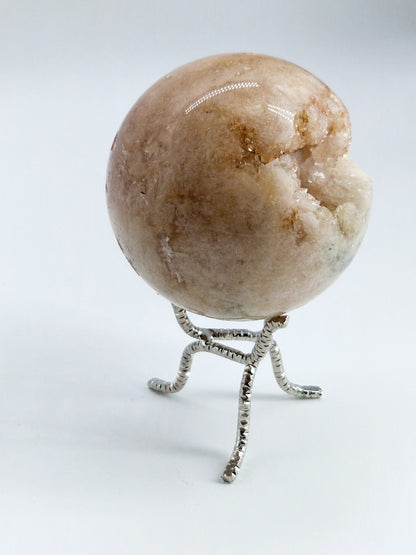 Pink Amethyst Crystal Sphere With Druze Centre - Large