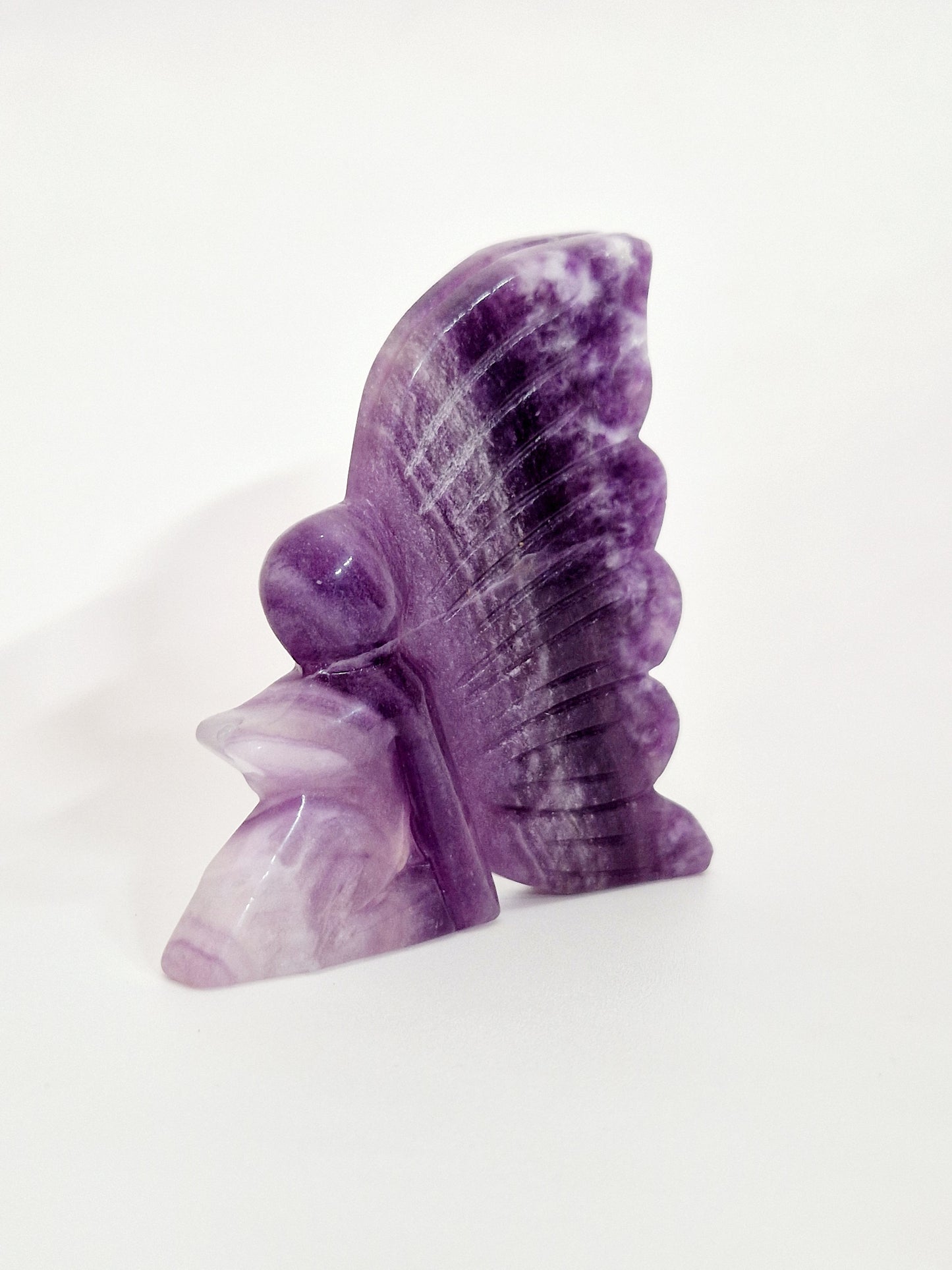 Mystical Purple Fluorite Fairy Carving - Freestanding