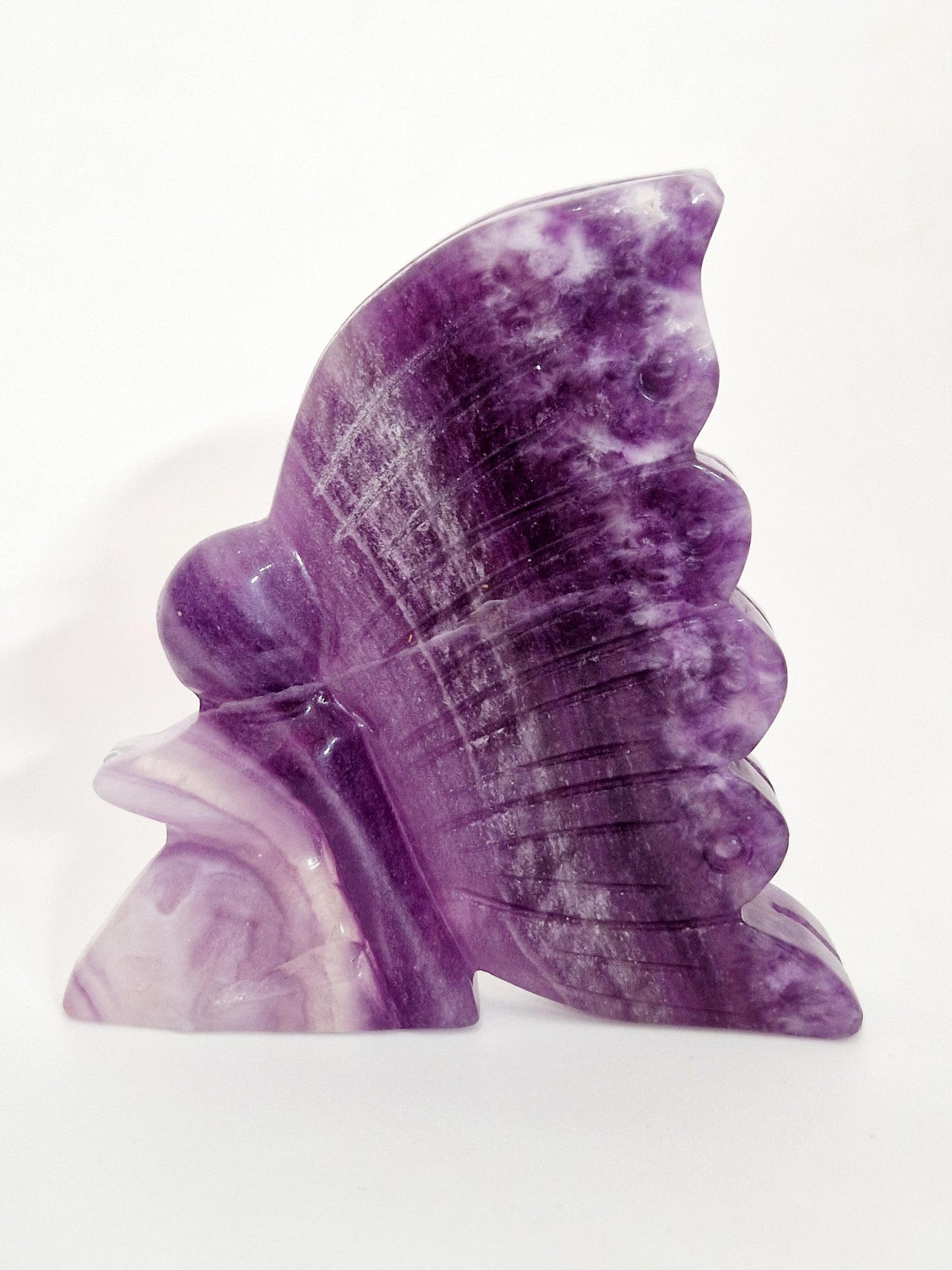 Mystical Purple Fluorite Fairy Carving - Freestanding