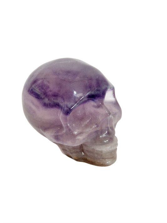 Mystical Purple Banded Fluorite Skull