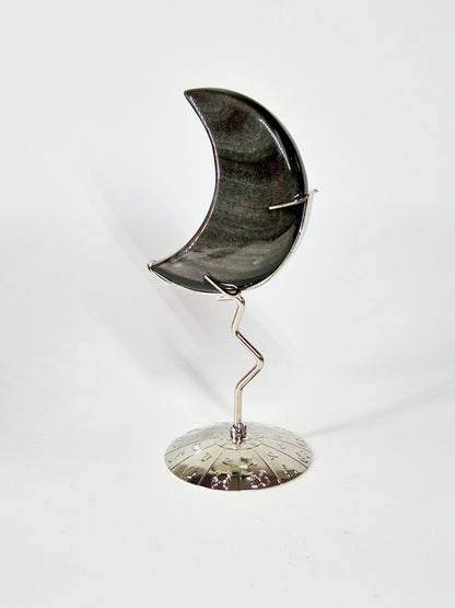 Silver Sheen Obsidian Moon