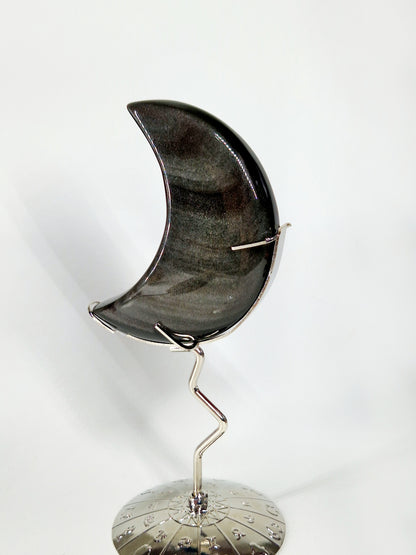 Silver Sheen Obsidian Moon