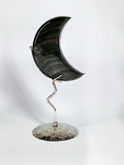 Silver Sheen Obsidian Moon