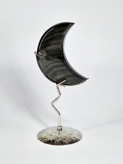 Silver Sheen Obsidian Moon