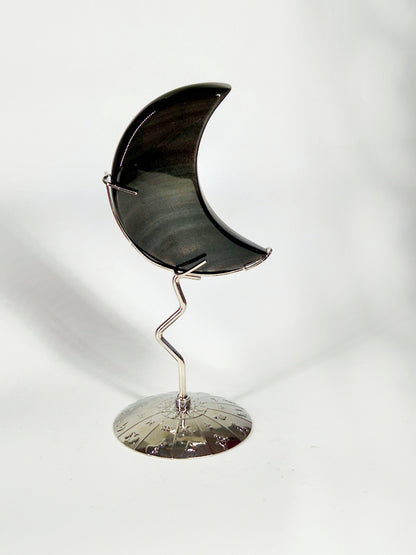 Silver Sheen Obsidian Moon