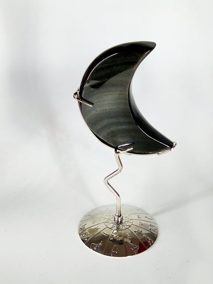 Silver Sheen Obsidian Moon