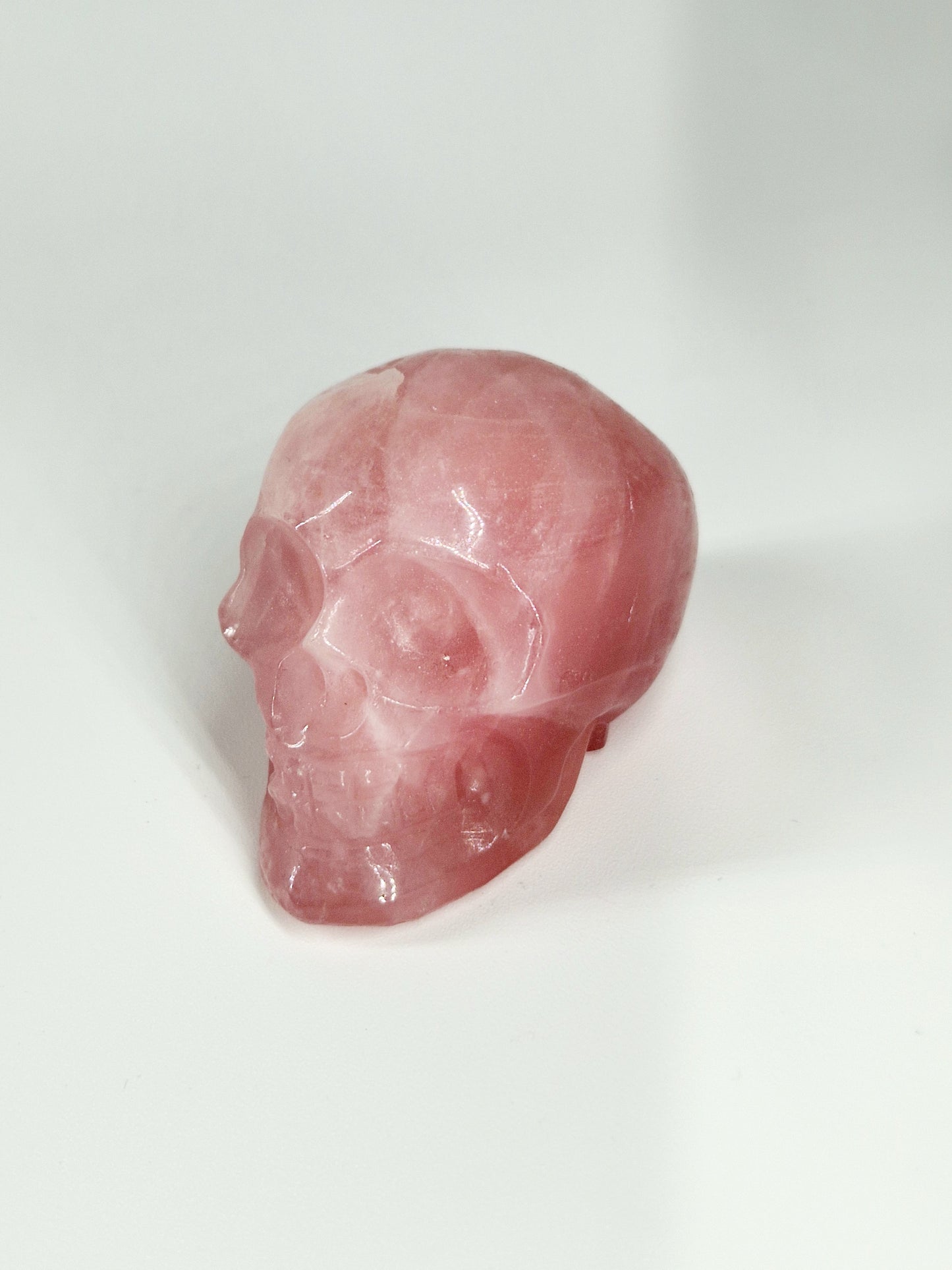 Small Rose Quartz Crystal Skull – A Companion for Love, Healing & Heart Magic