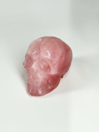 Small Rose Quartz Crystal Skull – A Companion for Love, Healing & Heart Magic
