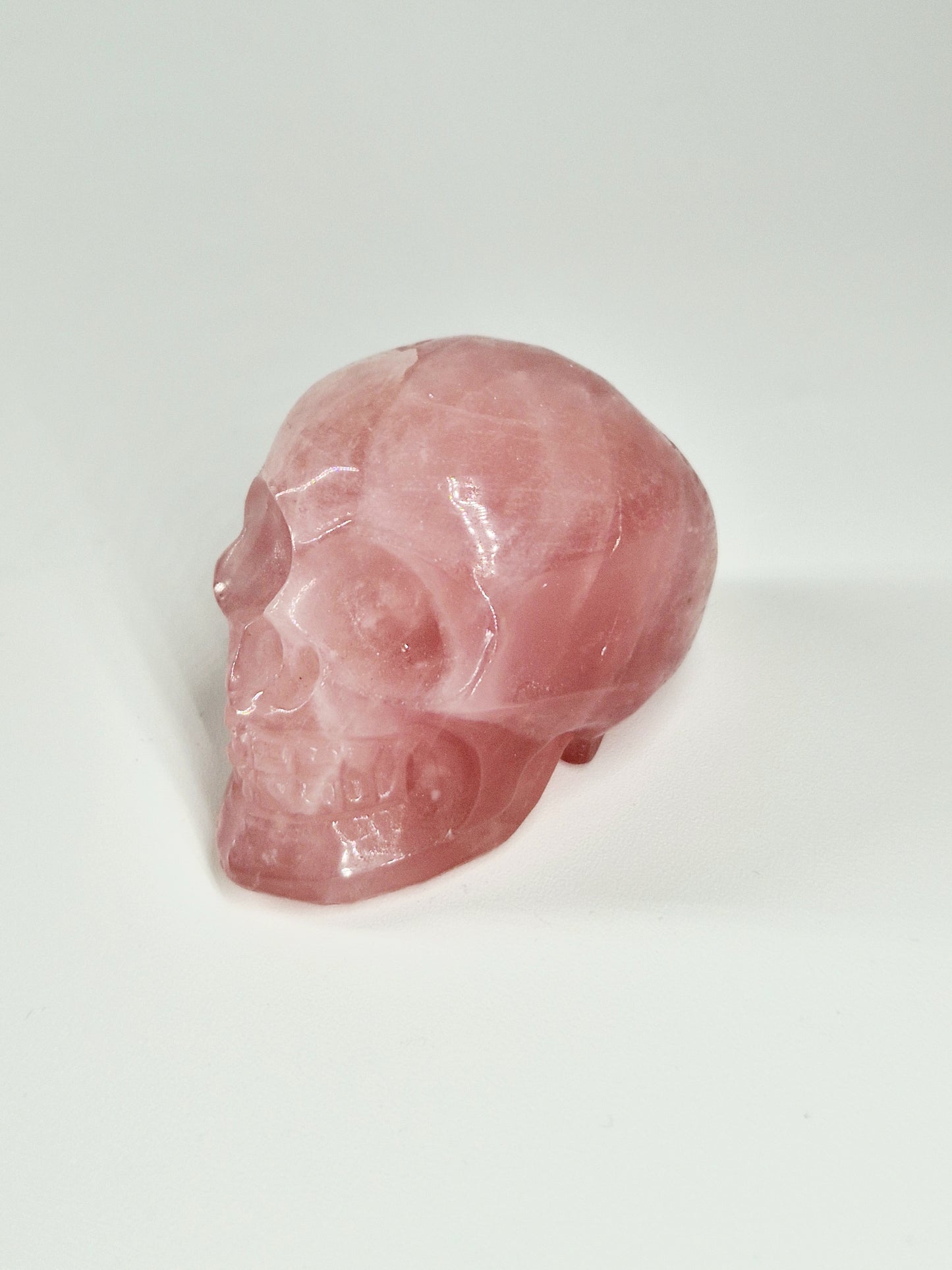 Small Rose Quartz Crystal Skull – A Companion for Love, Healing & Heart Magic