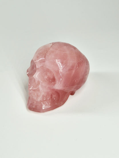 Small Rose Quartz Crystal Skull – A Companion for Love, Healing & Heart Magic