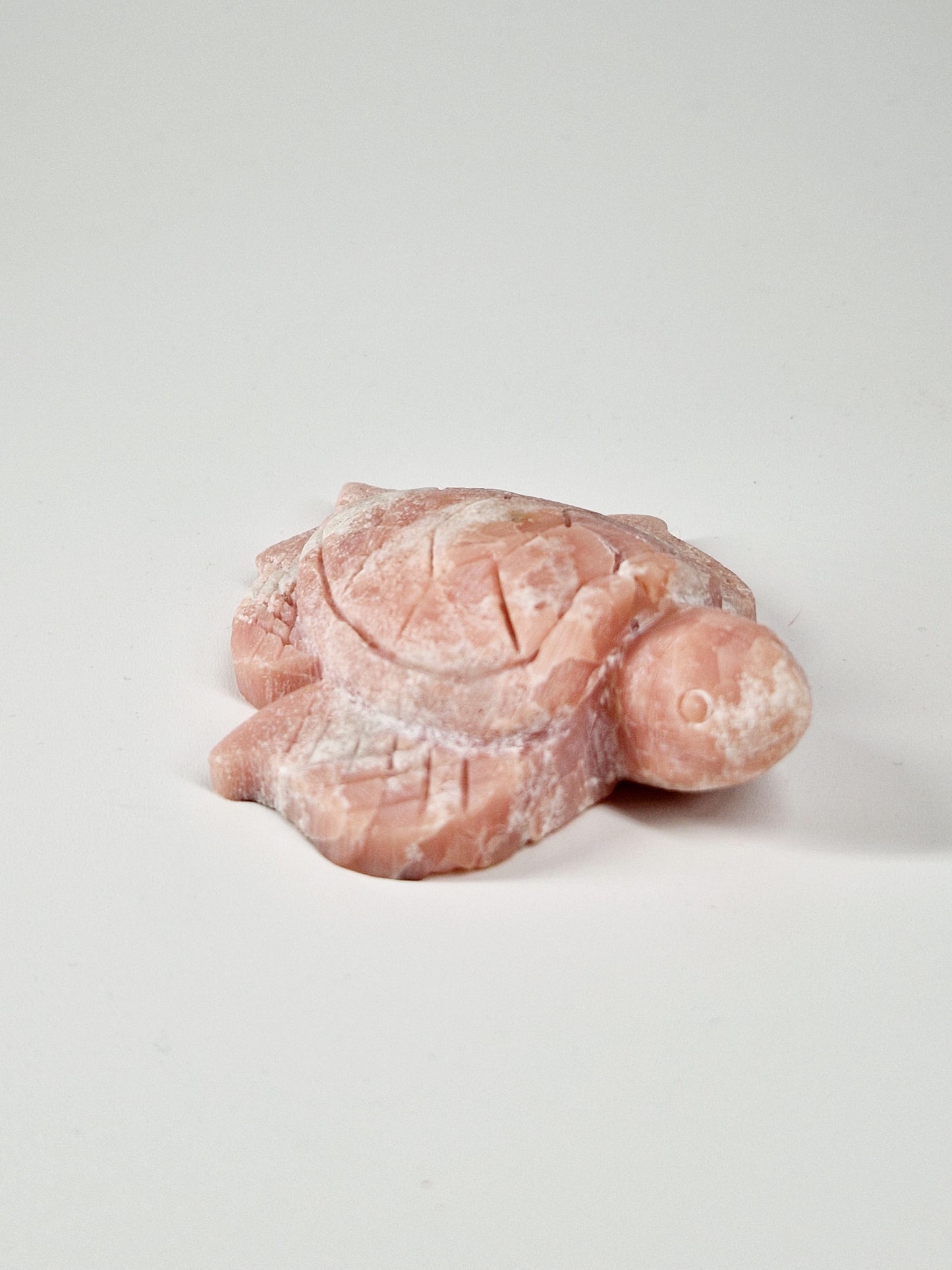 Pink Opal Carved Turtle – A Gentle Guardian of Emotional Healing & Heart Magick