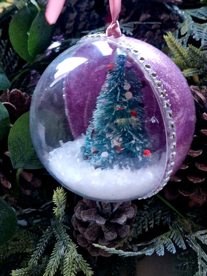 XL Personalised Christmas Tree Glitter Bauble