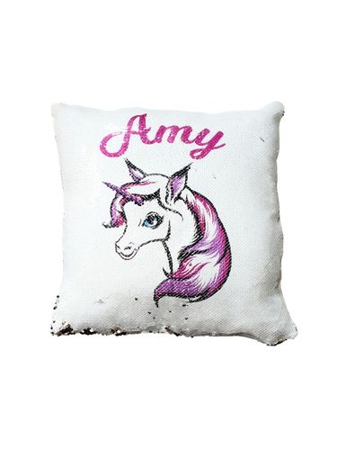 Personalised Unicorn Reversible Sequin Pillow