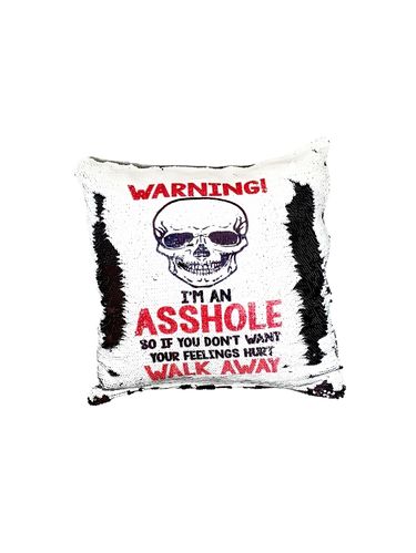 Reversible Sequin Skull Pillow