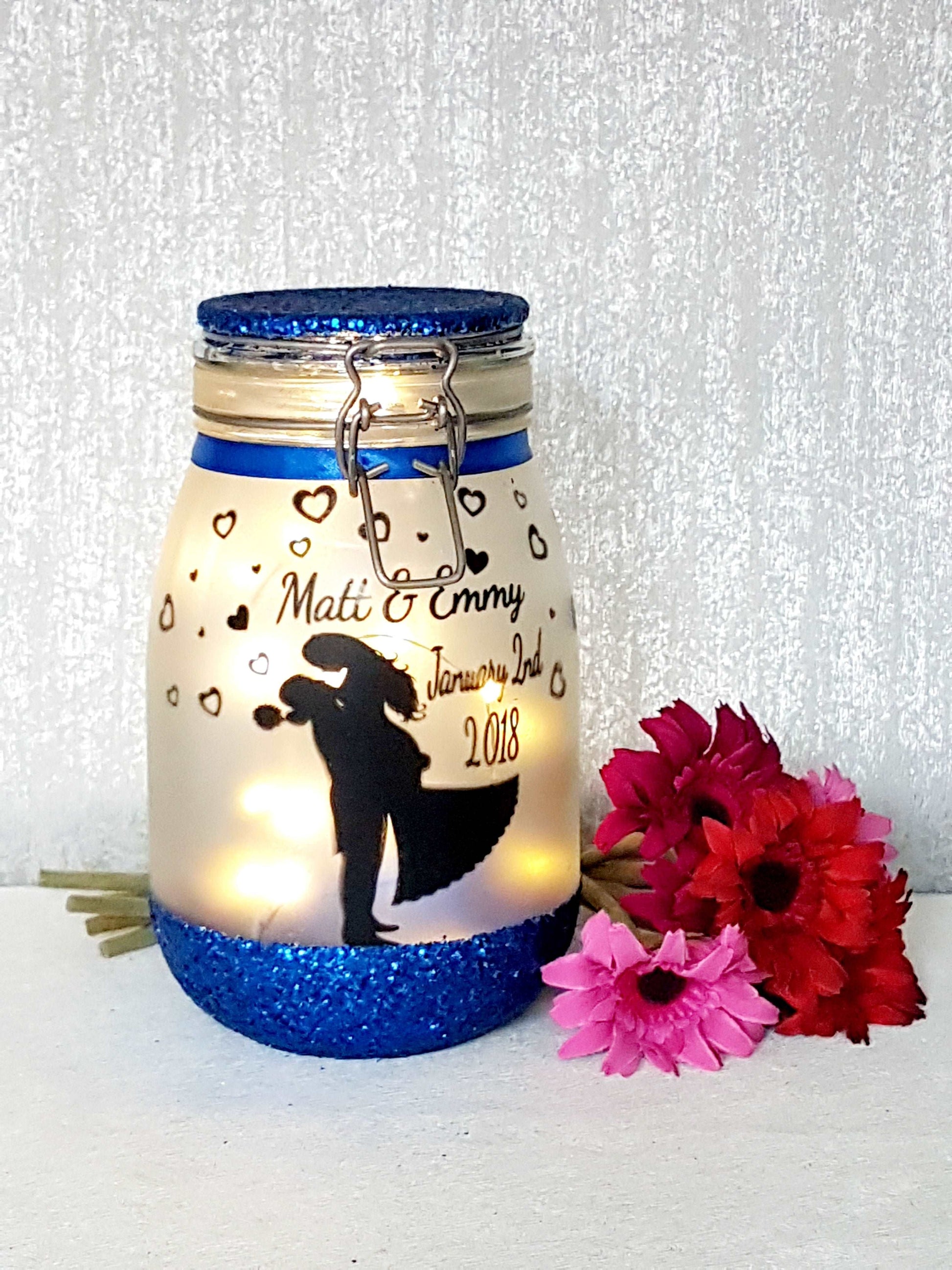 Large Personalised Wedding / Anniversary Light