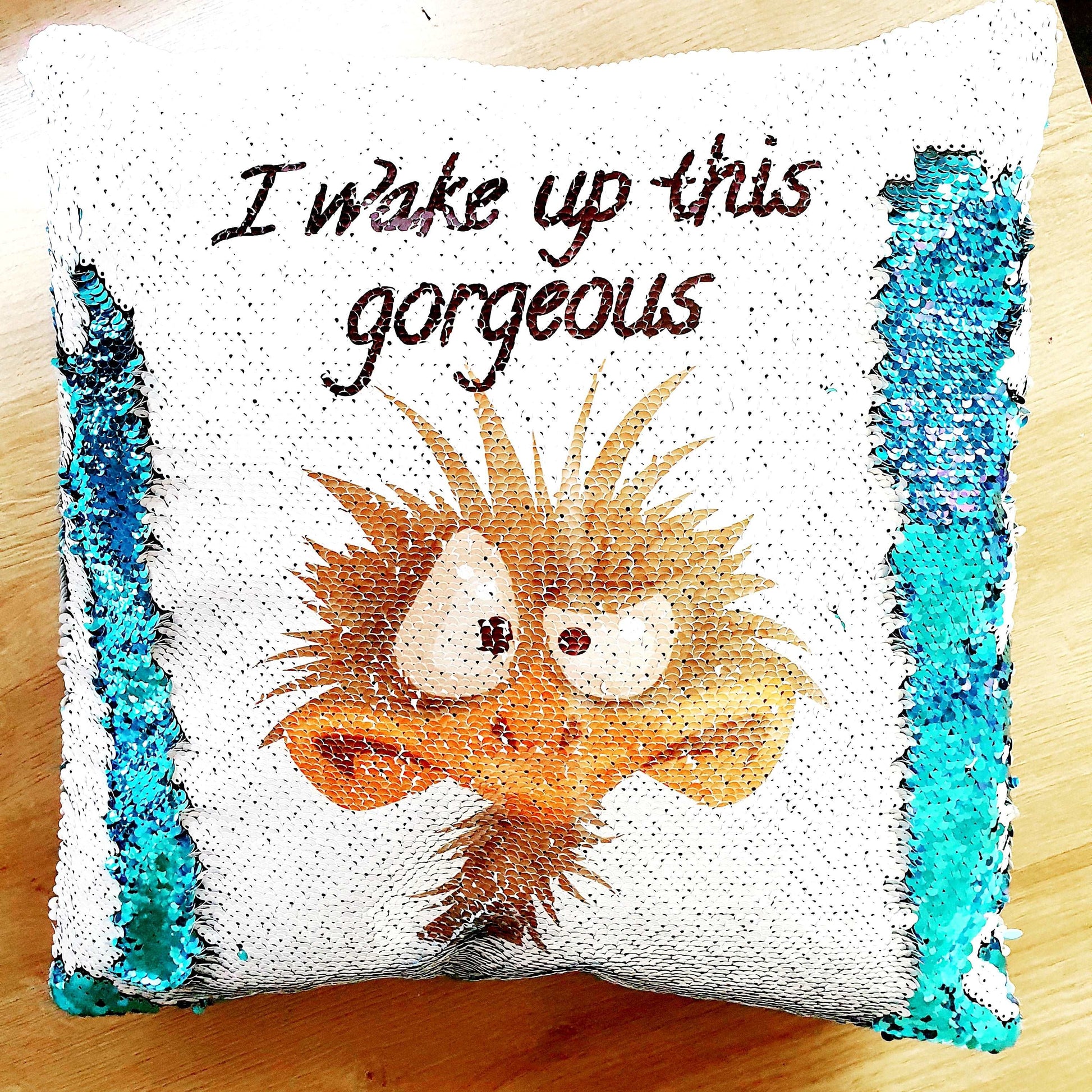 Funny Emu Reversible Sequin Cushion