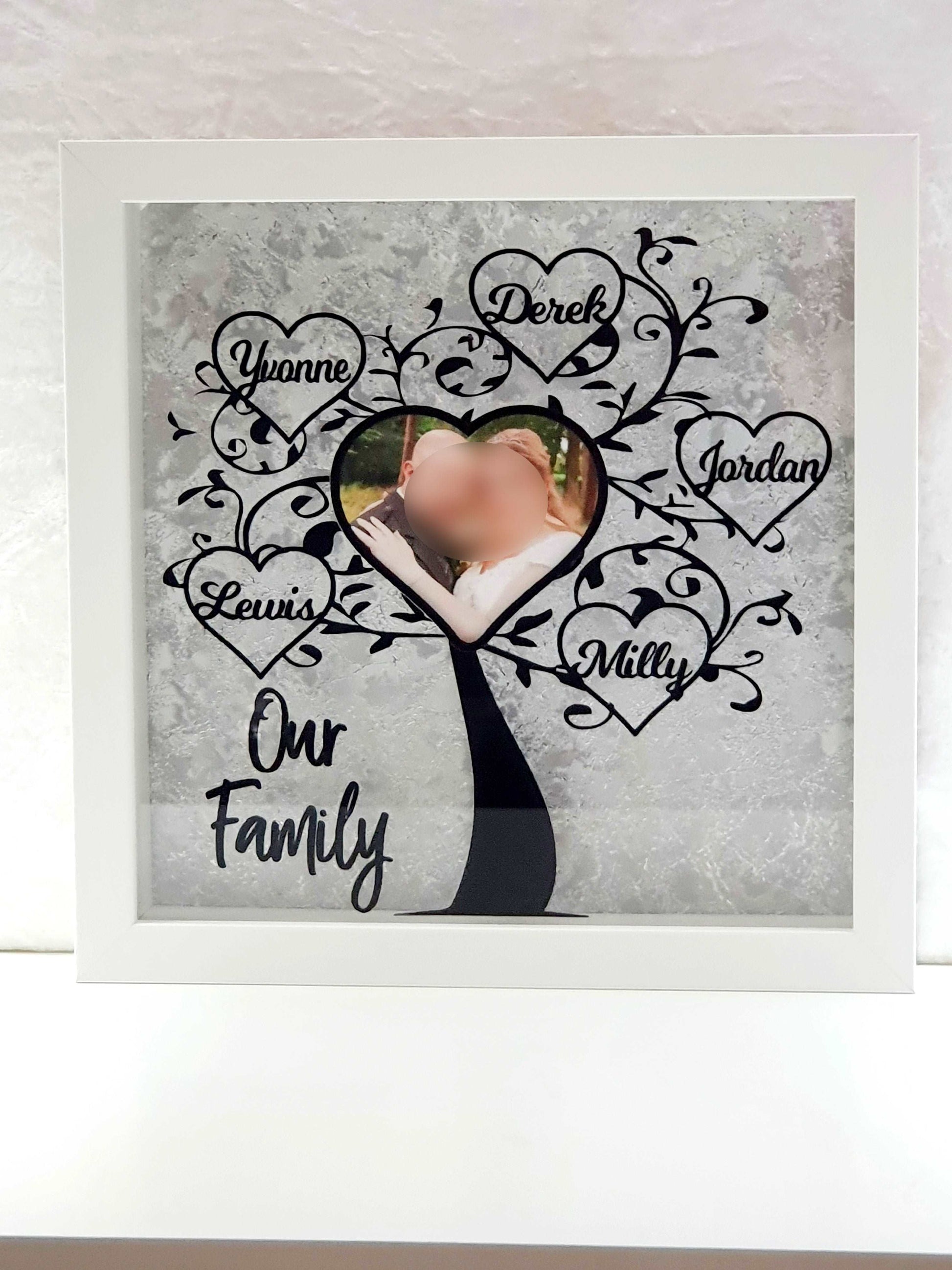 Personalised Family Tree Shadow Box Frame
