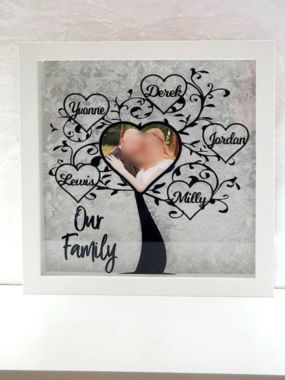 Personalised Family Tree Shadow Box Frame