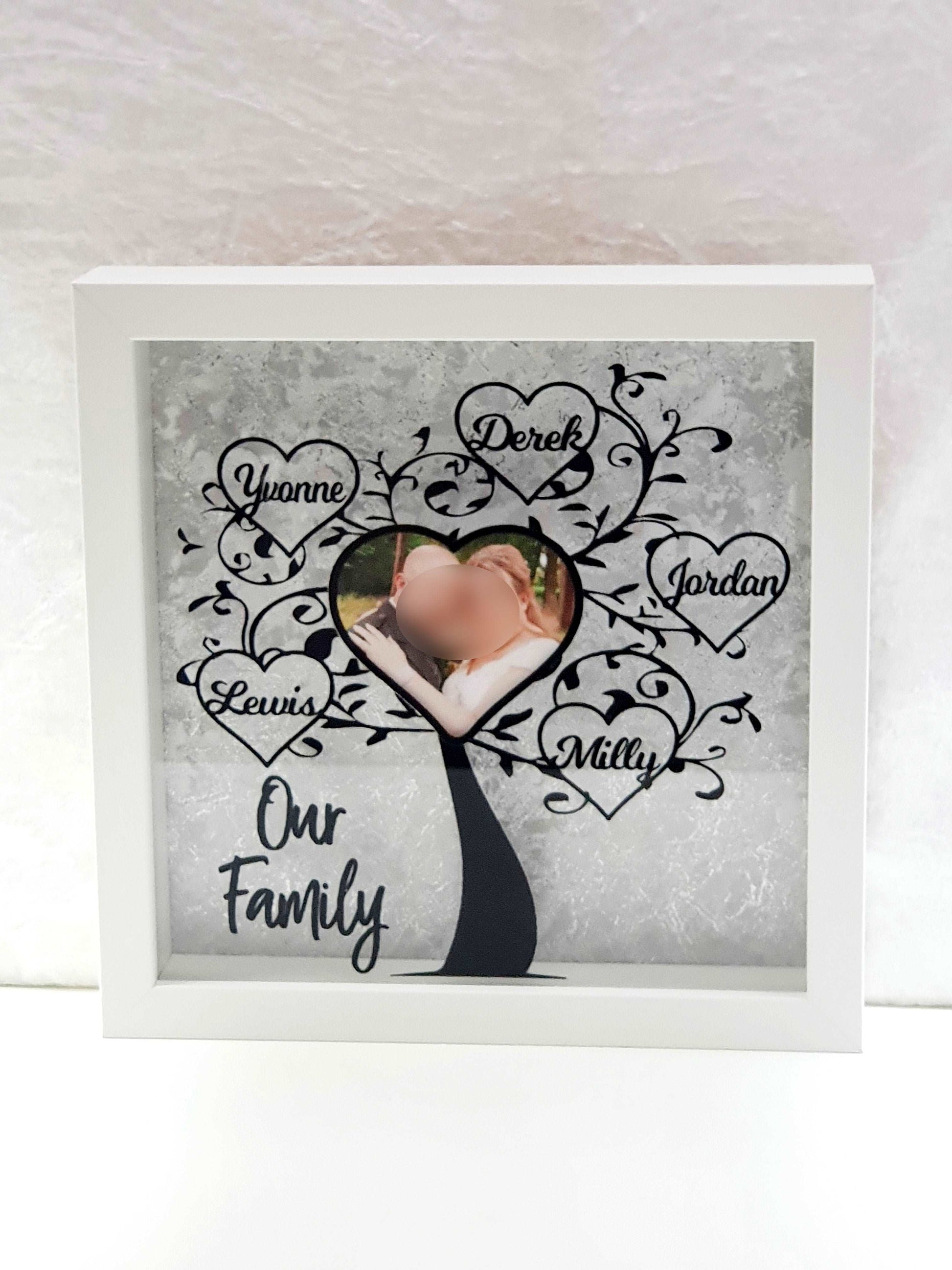 Personalised Family Tree Shadow Box Frame
