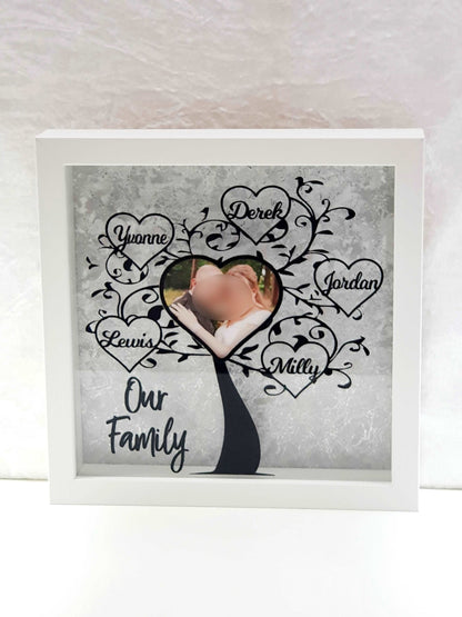 Personalised Family Tree Shadow Box Frame