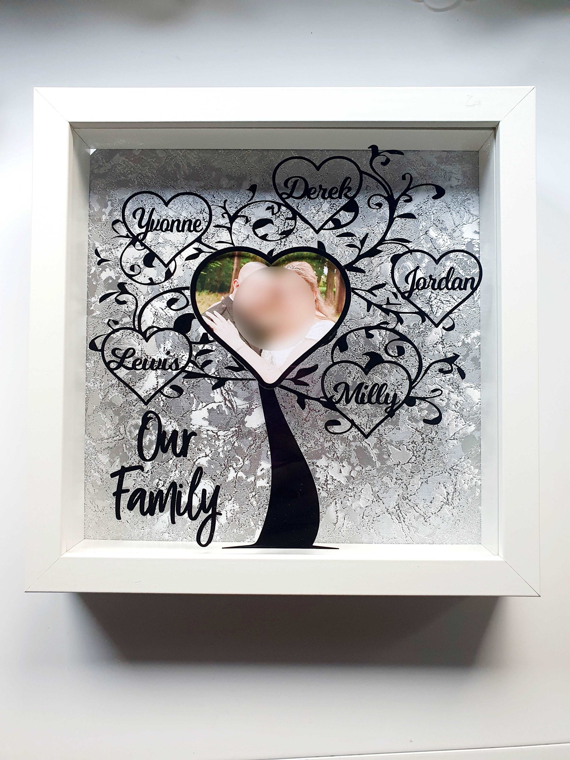 Personalised Family Tree Shadow Box Frame
