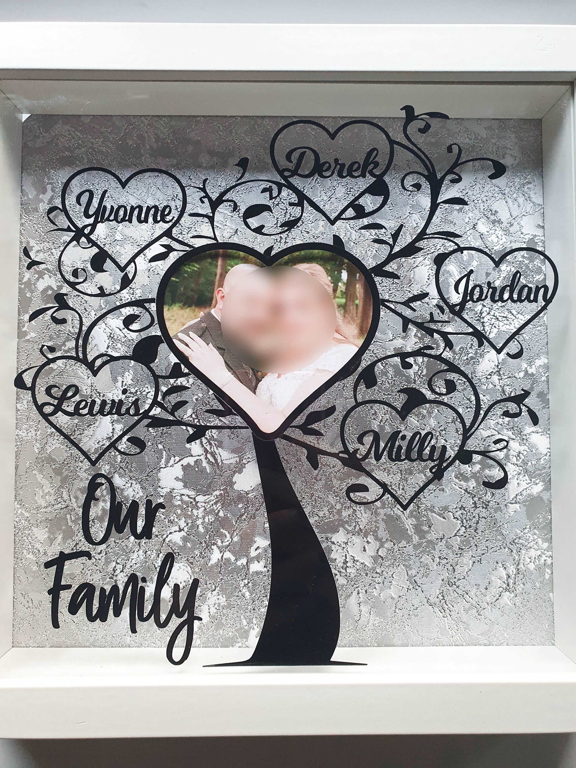 Personalised Family Tree Shadow Box Frame