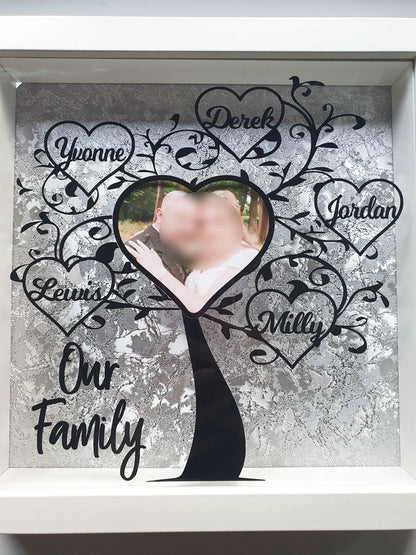 Personalised Family Tree Shadow Box Frame