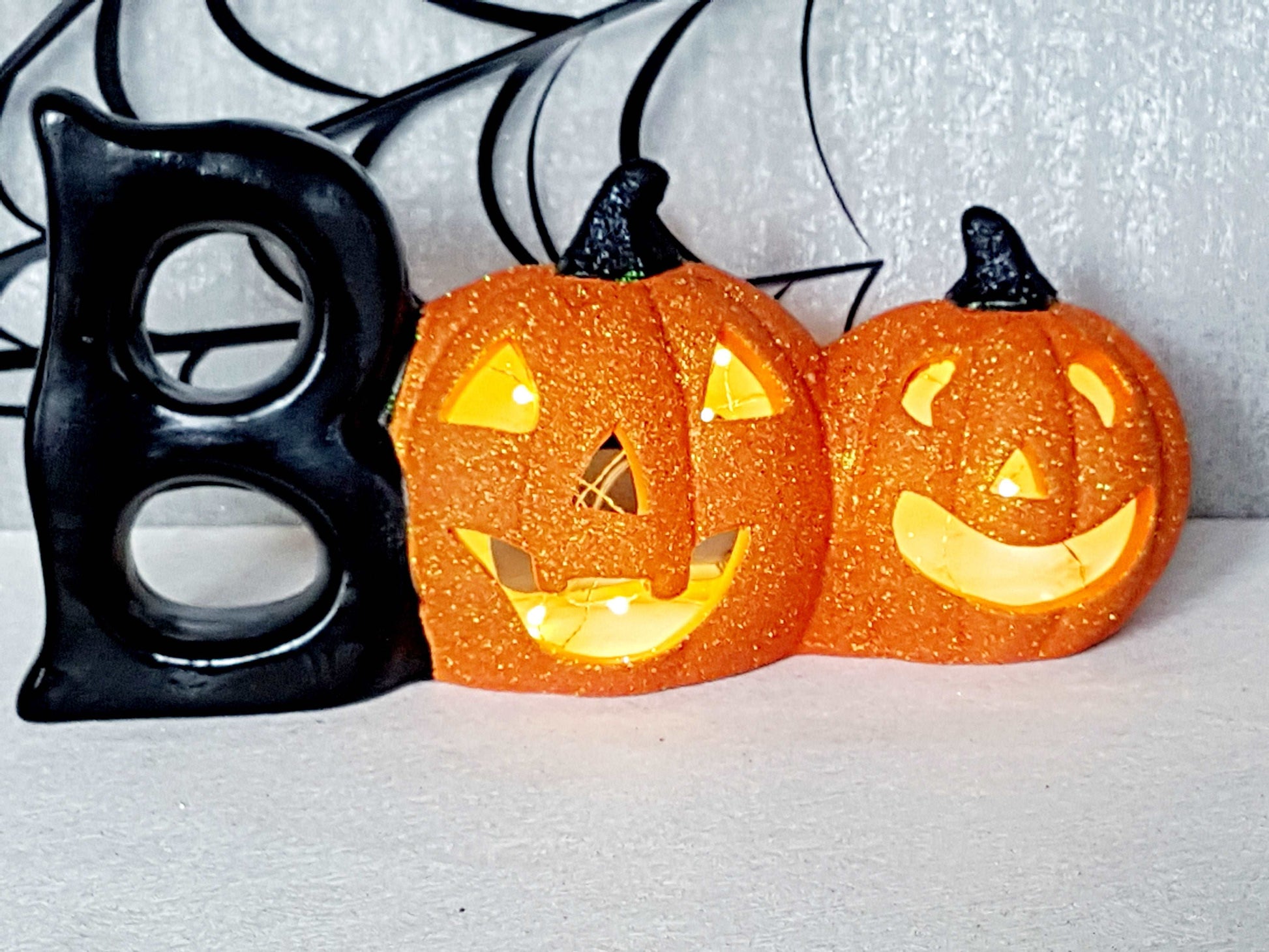 Large Ceramic Pumpkin Candle Holder,