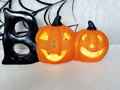 Large Ceramic Pumpkin Candle Holder,