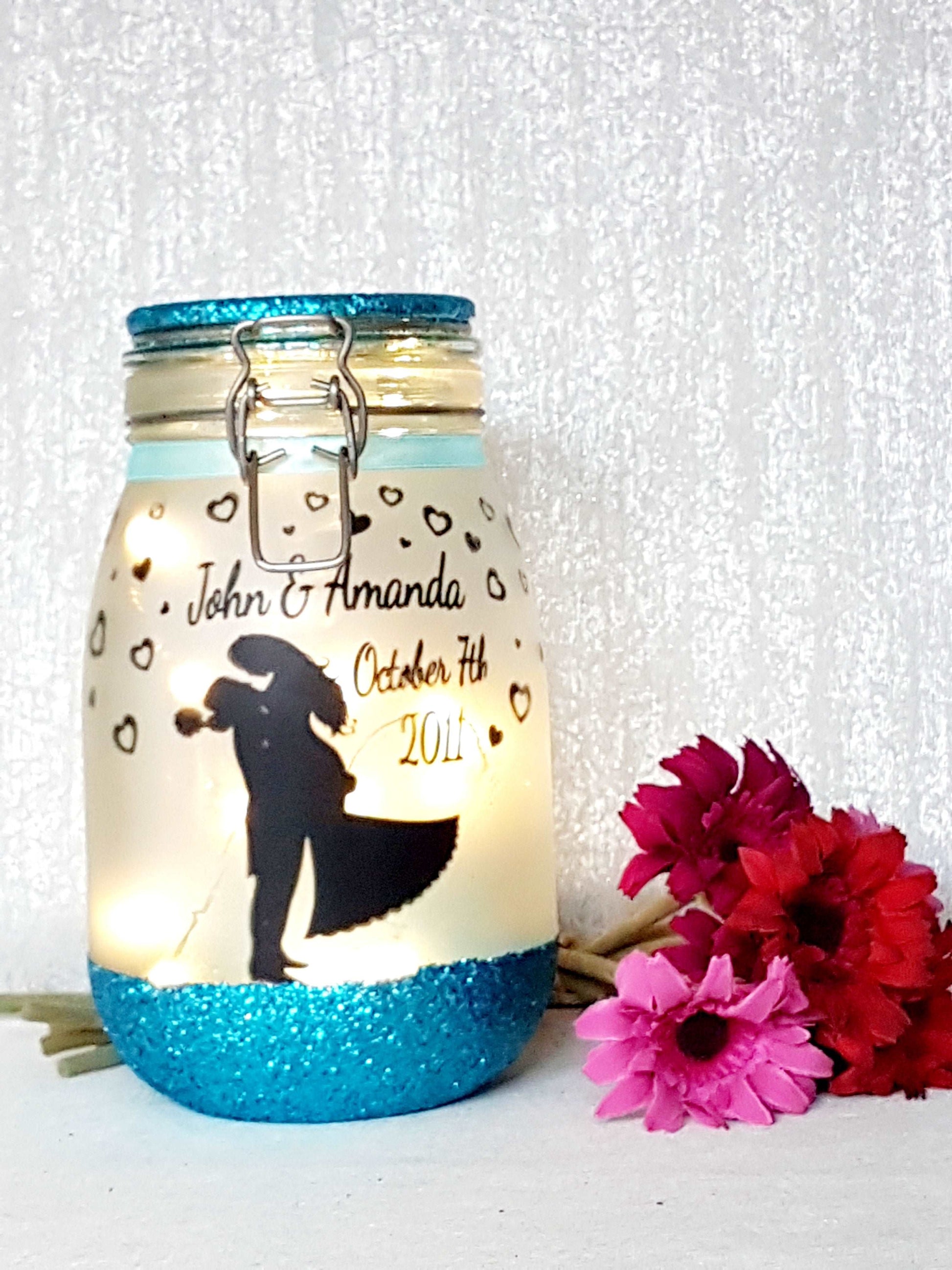 Large Personalised Wedding / Anniversary Light