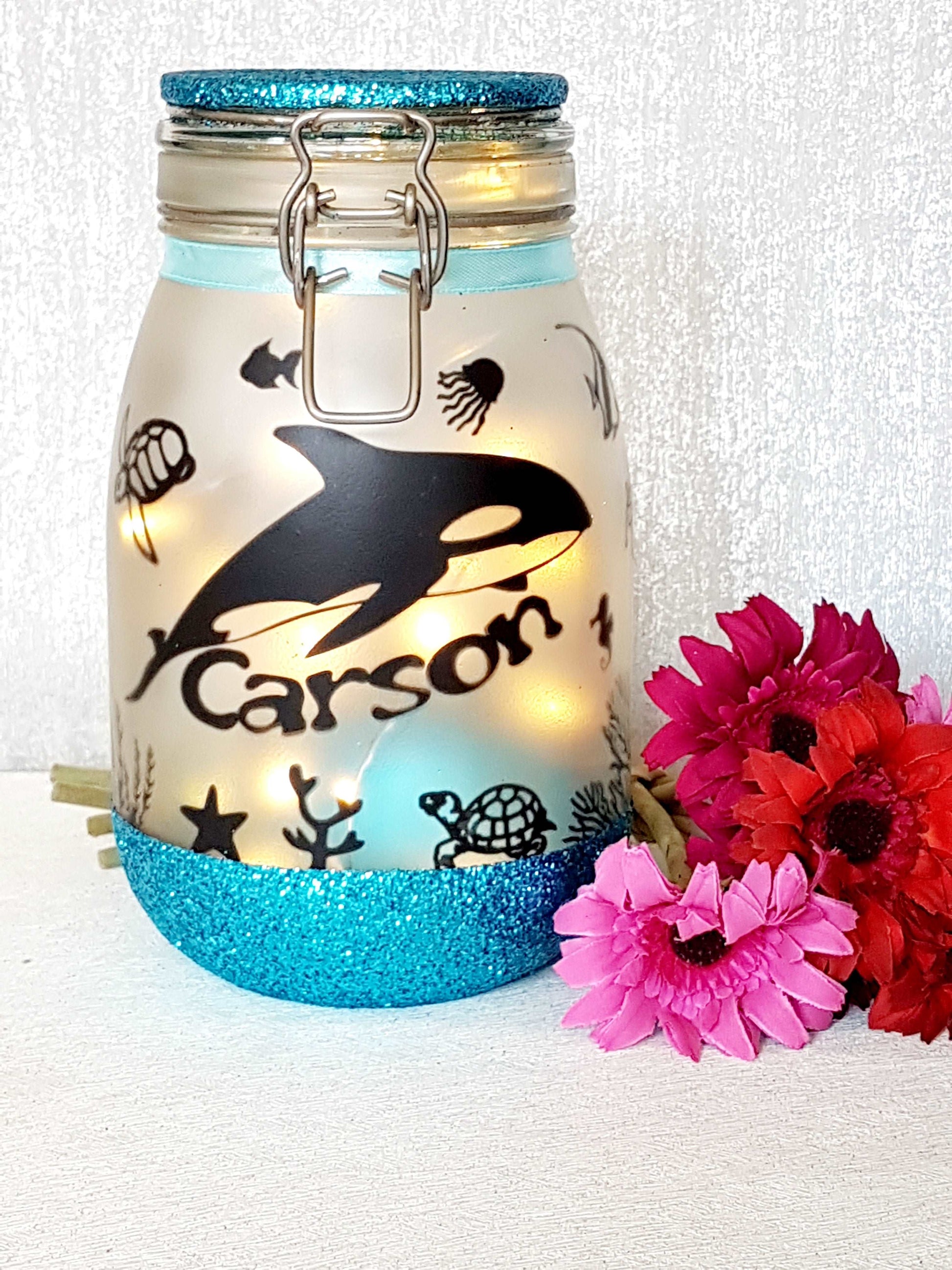 Large Personalised Orca Whale Night Light
