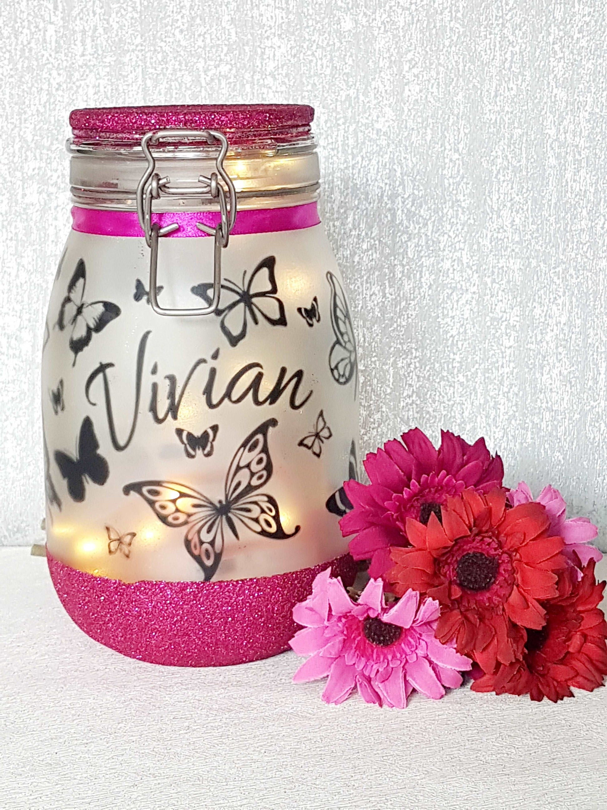 Large Personalised Butterfly Light