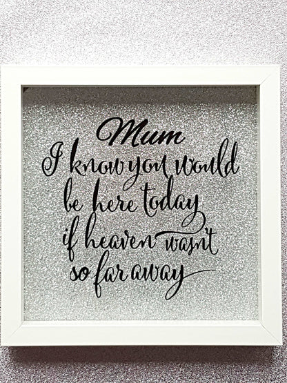 Personalised Memory Shadow Box Frame - In memory of a lost loved one